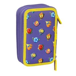 Plumier Triple SuperThings Guardians of Kazoom Morado Amarillo (36 Piezas) Plumier Triple SuperThings Guardians of Kazoom Morado Amarillo (36 Piezas)