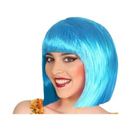 Peluca Corta Azul Eléctrico Lisa con Flequillo, Estilo Bob, para Disfraces, Sirenas o Festivales