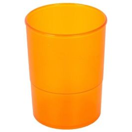 Porta Lapices Plastico Redondo Traslucido Naranja Precio: 1.49999949. SKU: B16PET5REY