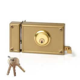 Jis Cerradura de sobreponer golpe y llave izquierda 120mm cilindro fijo 52mm 12-12i