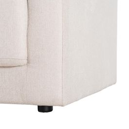 Sofá 2 Plazas Crema Tejido-Madera 165 X 96 X 86 cm