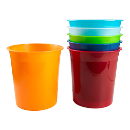 Q-connect Papelera KF00610 Plástico Gris Opaco 13 Litros Ø21 x 29 cm