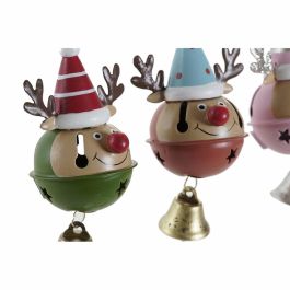 Adorno Navideño DKD Home Decor Metal Reno (3 pcs) (6.5 x 6 x 11 cm)