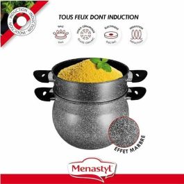 Menastyl 6020033 Olla Cuscusera de Aluminio Efecto Mármol, 9 Litros de Capacidad, Compatible con Todas las Cocinas e Inducción Menastyl 6020033 Olla Cuscusera de Aluminio Efecto Mármol, 9 Litros de Capacidad, Compatible con Todas las Cocinas e Inducción