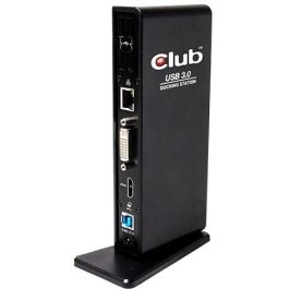 Club3D Docking Station USB 3.2 Gen 1 Dual Display HDMI DVI 4x USB 2.0 2x USB 3.2 Gen 1 Gigabit Ethernet Negro