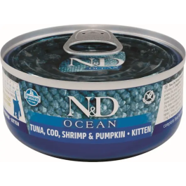 Farmina N&D Cat Kitten Ocean Atún Bacalao Calabaza 24x70 gr Precio: 27.50616. SKU: B1A6CPFDJZ
