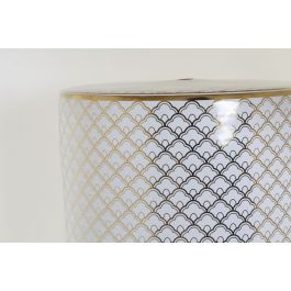 Mesita Auxiliar Glam DKD Home Decor Blanco Dorado 33 x 42 x 33 cm Mesita Auxiliar Glam DKD Home Decor Blanco Dorado 33 x 42 x 33 cm