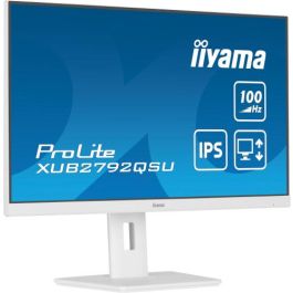 MONITOR IIYAMA 27"/2560 x 1440/3.7 MPX/WQHD/100Hz/250CD/16:9/HDMI/LED/BLANCO MONITOR IIYAMA 27"/2560 x 1440/3.7 MPX/WQHD/100Hz/250CD/16:9/HDMI/LED/BLANCO