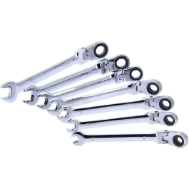 PRECISION STEEL 7 Llaves Combinadas de Trinquete de Acero de Precisión (8-14mm)