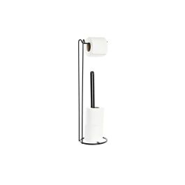 DKD Home Decor Portarrollos Moderno de Metal para 4 Rollos Naranja Gris 15x15x54 cm (6 Unidades)
