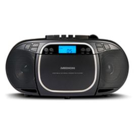 Medion MED4061275196481 Radio CD Portátil FM, 2x2.2W RMS, Color Negro