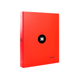 Antartik Carpeta de anillas A4 4/25 mm Roja