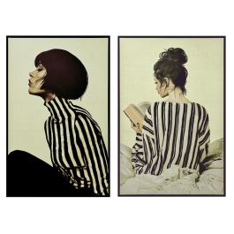 DKD Home Decor Cuadro Blanco Negro 83 x 123 x 4 cm (2 Unidades) Precio: 110.88999988. SKU: B1EBPM2FW4