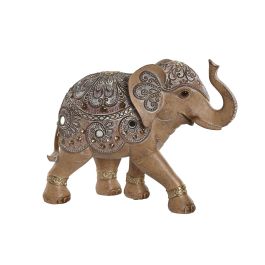 DKD Home Decor Figura Decorativa de Elefante Indio de Resina Marrón y Dorado, 8.5x17.5x23 cm (2 Unidades) Precio: 36.49999969. SKU: B17WYNGSKQ
