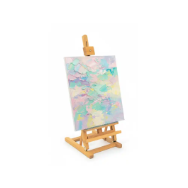 Liderpapel Caballete de Pintor de Sobremesa Madera de Pino Barnizado 80x27.5x30 cm Certificado FSC