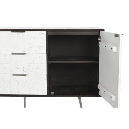 Buffet Moderno DKD Home Decor Marron Oscuro Blanco 43 x 80 x 150 cm