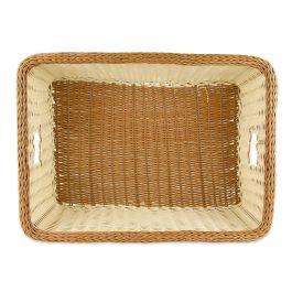 GET - WB-1517-TT - Cesta rectangular con asas - 58,4 x 43,2 x 17,8 cm - Beige