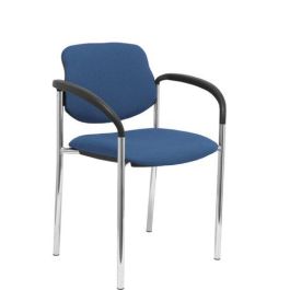 Silla Piqueras Y Crespo Villalgordo Confidente Brazos Fijos Chasis Cromo Asiento Y Respaldo Tapizados Bali Azul Marino Precio: 169.89000039. SKU: S5703350