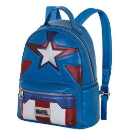 Karactermania Mochila Capitán América Courage 24,5 x15 x29 cm Azul PVC Poliéster Urbana Uso Diario