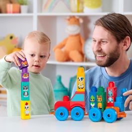 MEGA BLOKS Jkg33 - Tractor Construye Y Empareja - 30 Piezas con Animales de Granja - Juguete de Construcción para Niños +12 Meses (Español)