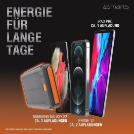 4smarts TitanPack Flex Powerbank Solar 10000mAh con Soporte y Lámpara
