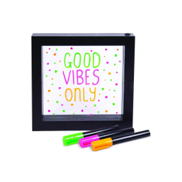 Wondee Marco de mensajes con efecto luz neón iluminado 235x42x245 mm