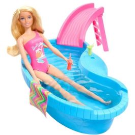 Muñeca Barbie Rubia Con Piscina Hrj74 Mattel