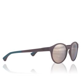 Emporio Armani Gafas de Sol EA 4045 53425A 51 mm Marrón Mate para Hombre con Cristales Marrón Efecto Espejo y Filtro 4