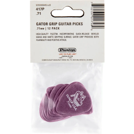 Dunlop Gator Grip Púas Guitarra Plectros 0,71Mm Pack 12 Unidades