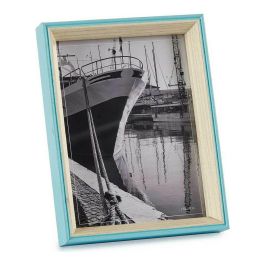 Giftdecor Portafotos Madera 15x20 cm Azul y Natural con Cristal - MDF (24 Unidades) Precio: 64.58999965. SKU: S3610413