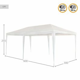 Cenador Aktive 300 x 255 x 600 cm Metal Blanco Plástico