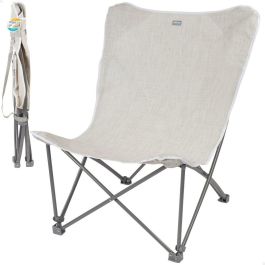 Silla Plegable para Camping Aktive Beige 78 x 90 x 76 cm (4 Unidades)