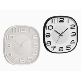 Giftdecor Reloj Cuadrado 30x30 cm de Plástico y Vidrio, Esfera Blanca, Colores Surtidos (Negro/Plata), para 1xAA Pila (12 Unidades) Giftdecor Reloj Cuadrado 30x30 cm de Plástico y Vidrio, Esfera Blanca, Colores Surtidos (Negro/Plata), para 1xAA Pila (12 Unidades)