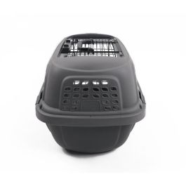 M.PETS PET6953182725855 Jaula de Transporte para Gatos ECO GIRO de Plástico Talla S Gris