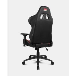 Drift DR350 Silla Gaming Ergonómica con Reposabrazos 4D, Pistón Clase 4 150kg, Respaldo Reclinable 90-135°, Cojines Lumbar/Cervical, Negro/Rojo