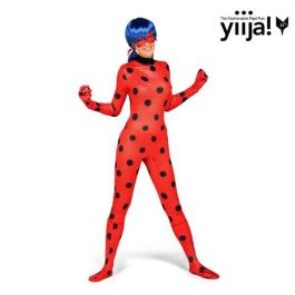 Disfraz ladybug con mono, guantes, cubre botas, antifaz, peluca, yo-yo y pendientes talla XS