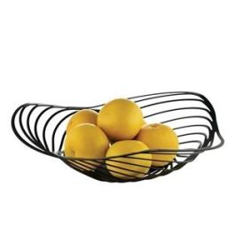 Alessi ACO01 B Trinity Centro de Mesa Acero y Resina Negro Diseño Adam Cornish Elegante Frutero