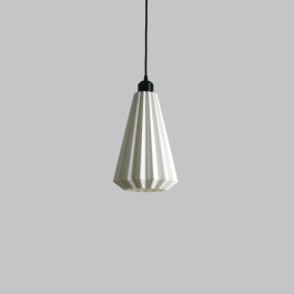 Lindor Lámpara Colgante Blanco/Florón Negro/Cable Negro, Diseño Moderno y Ecológico, Compatible con LED E27