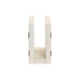 DKD Home Decor Servilletero Urban de Mármol y Acacia Blanco Natural 7 x 12.7 x 12.7 cm