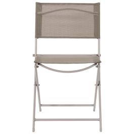 Home Deco Factory Silla Plegable Elba Beige 52,5x45,5 cm; h.79,5 cm