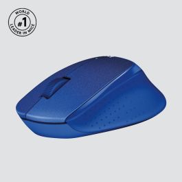 Logitech Ratón Inalámbrico M330 SILENT PLUS Azul - Clic Silencioso, Hasta 1000 DPI, Inalámbrico Fiable
