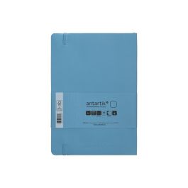 Cuaderno Con Gomilla Antartik Notes Tapa Blanda A5 Hojas Lisas Azul Claro 80 Hojas 80 gr Fsc