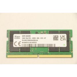 Lenovo DDR5 SoDIMM memory module, 16GB capacity, 4800MHz speed, non-ECC, unbuffered, CL40 timing, 262 pins.