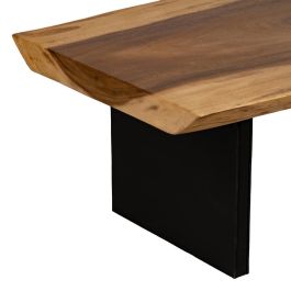 Mesa Centro Natural Madera-Hierro Salón 150 X 70 X 45 cm