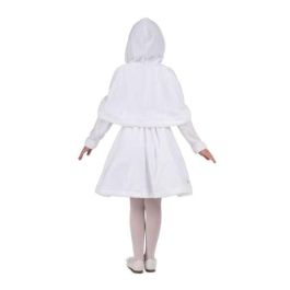 Disfraz monada blanca navidad vestido con enaguas y cubrehombros con capucha talla 3-4 y Disfraz monada blanca navidad vestido con enaguas y cubrehombros con capucha talla 3-4 y