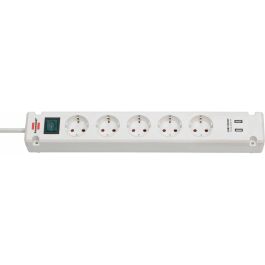 Regleta Enchufes 5 Tomas con Interruptor Brennenstuhl Bremounta 3600 W USB x 2 (3 m)