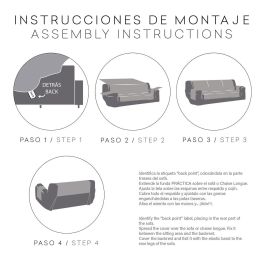 Funda para Sofá Eysa LEVANTE Blanco 100 x 110 x 155 cm Funda para Sofá Eysa LEVANTE Blanco 100 x 110 x 155 cm
