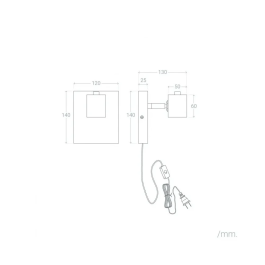 Sato Aplique de Pared SKD-W1022 Madera y Metal Luz de Lectura Bombilla E27