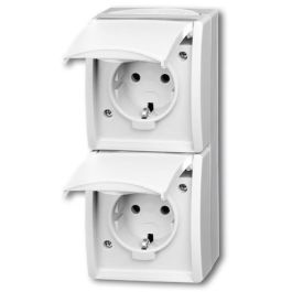 BUSCH-JAEGER 20-02EW-54 Enchufe con tapa abatible vertical 2 tomas IP44 blanco Precio: 43.197. SKU: B1GRKHBLWY