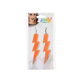 Pendientes Neon Naranja Rayo